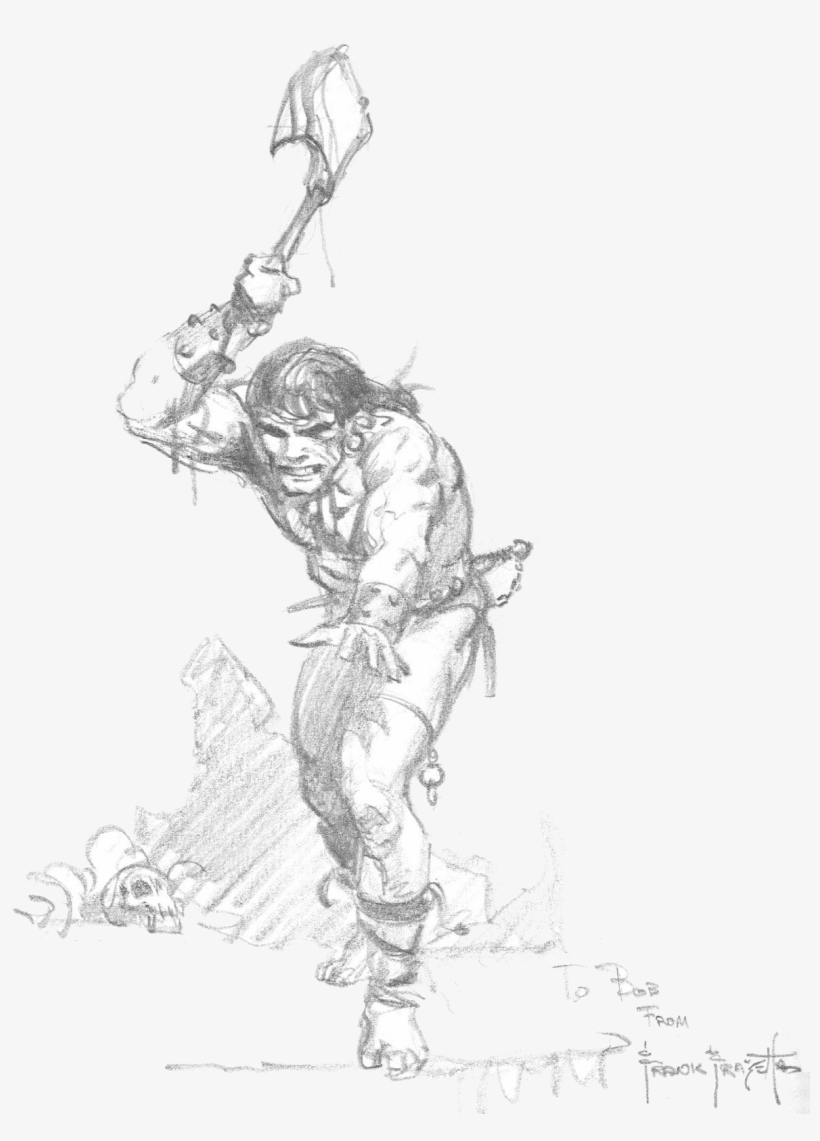 The Conan We Are Presented With Is Likely A Lawful - Frank Frazetta Sketches, transparent png #2994463