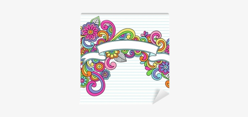 Banner Ribbon Frame Doodles Vector Wall Mural • Pixers® - Doodle Book (doodle Away Your Time), transparent png #2994850