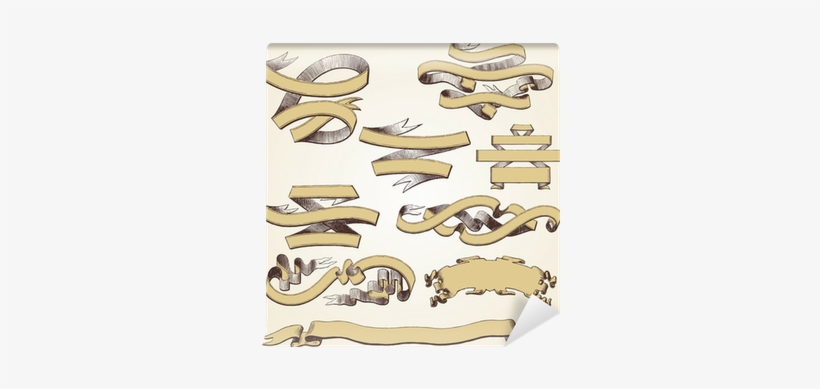 Vintage Decorative Banners, Ribbons, Parchments, Vector - Man Of War: My Adventures In The World Of Historical, transparent png #2994872