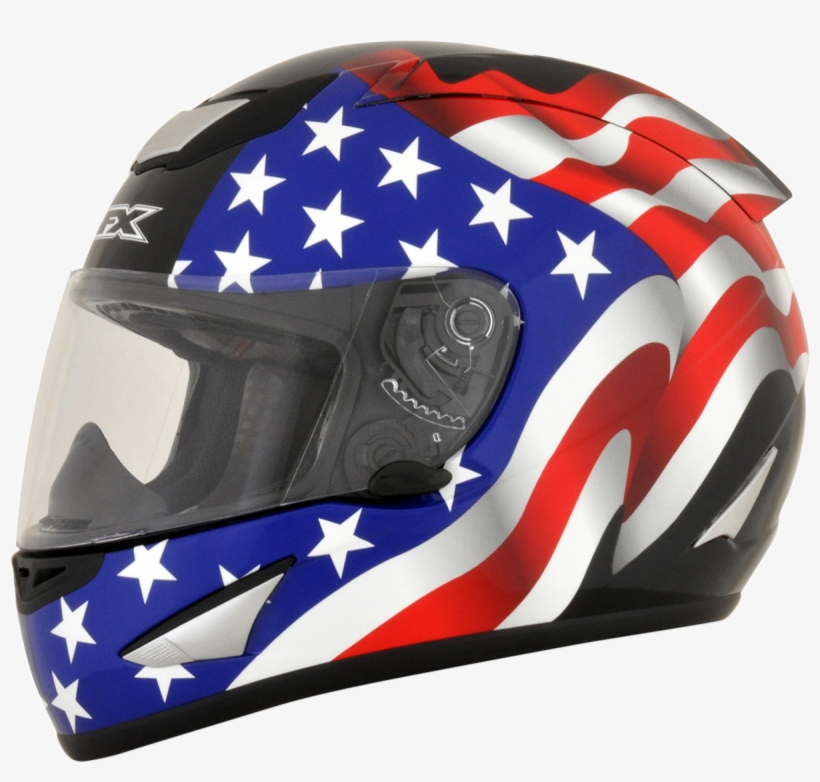 Rebel Flag Motorcycle Helmet Full Face Carnmotors Com - Afx Fx-95 Flag Helmet (white 2xl White), transparent png #2995112