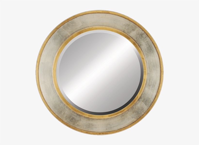 Contempo Gold/silver - Paragon 8609 Gold And Silver Round Mirror, transparent png #2995281
