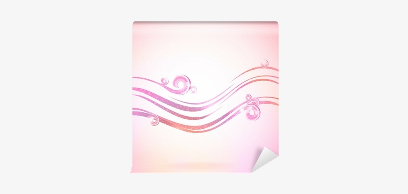 Abstract Pink Background With Waves And Swirls - Illustration, transparent png #2995546