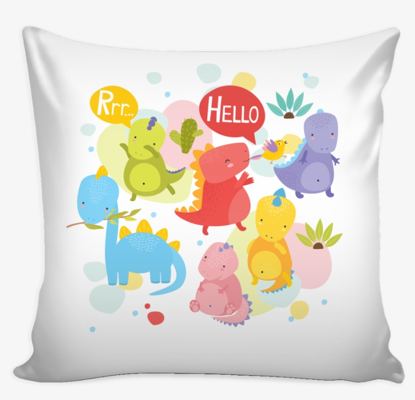 Cute Dinosaurs - Let That Shit Go Pillow, transparent png #2996147