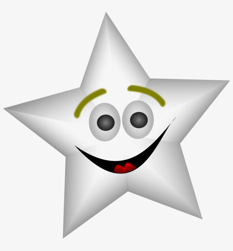 Smiling Star Clip Art - Cartoon Stars With Faces, transparent png #2996455