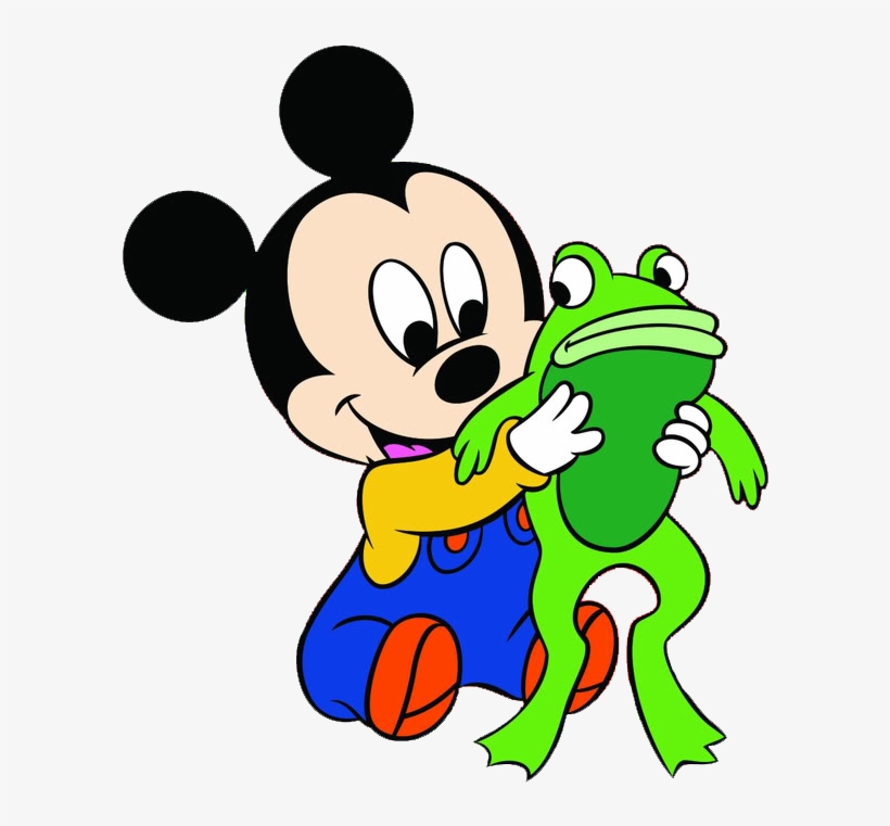 Baby Mickey Clipart Ggmm41 Clipart - Mickey With Frog, transparent png #2996768