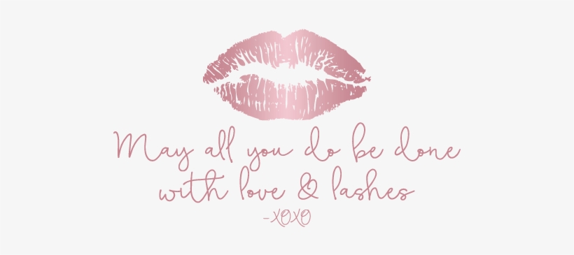 Xo Lashes Tagline Lips Graphic - Sixtrees 5x7 Lifestyle Box Sign-lipstick Fixes Everything, transparent png #2997045