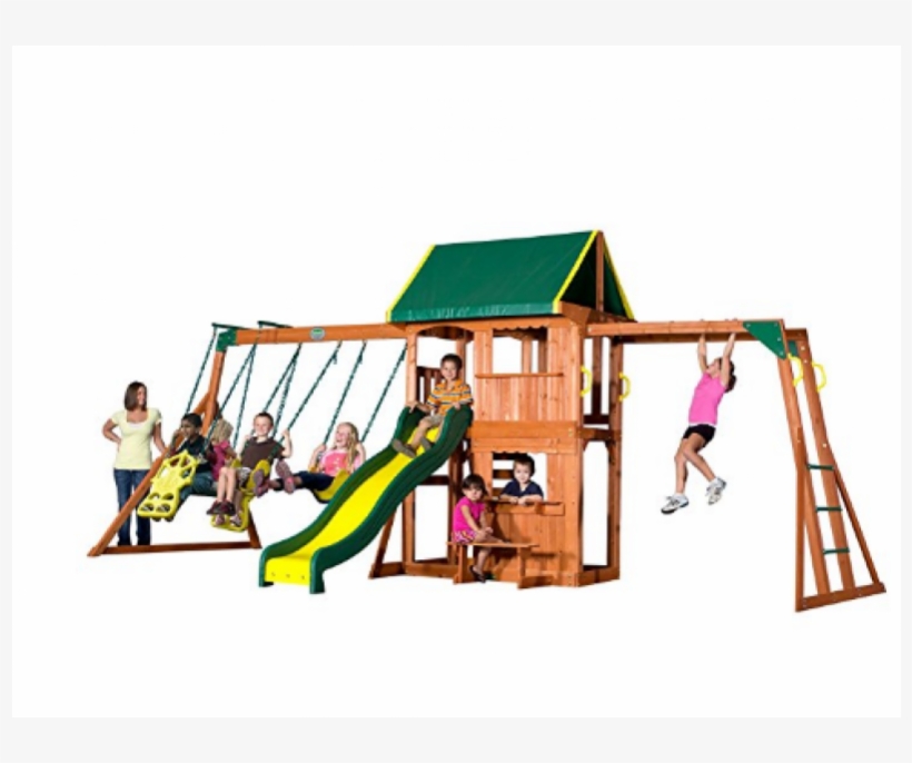 Prairie Ridge Wooden Swing Set With Monkey Bars, transparent png #2997531