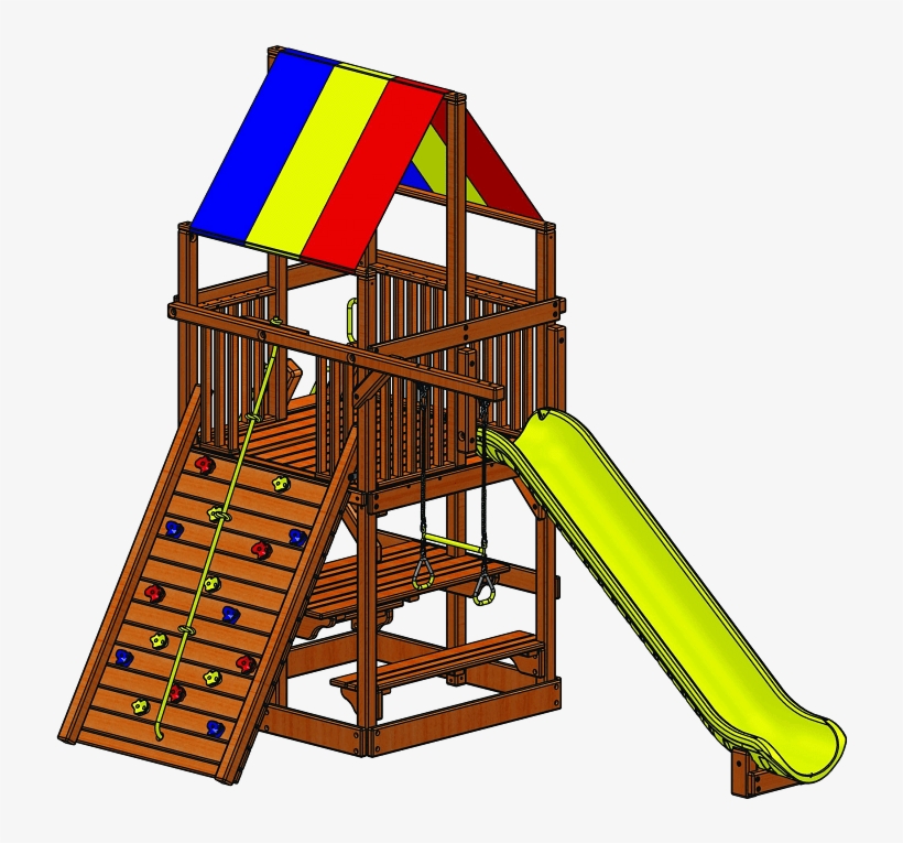 Clubhouse Design Style * Square Base With Sandbox, - Clubhouse Swing Set, transparent png #2997554