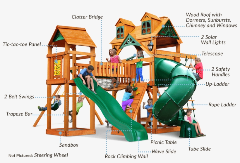 Alpine Wave Slide - Gorilla Playsets Malibu Navigator Swing Set | Swing, transparent png #2997612