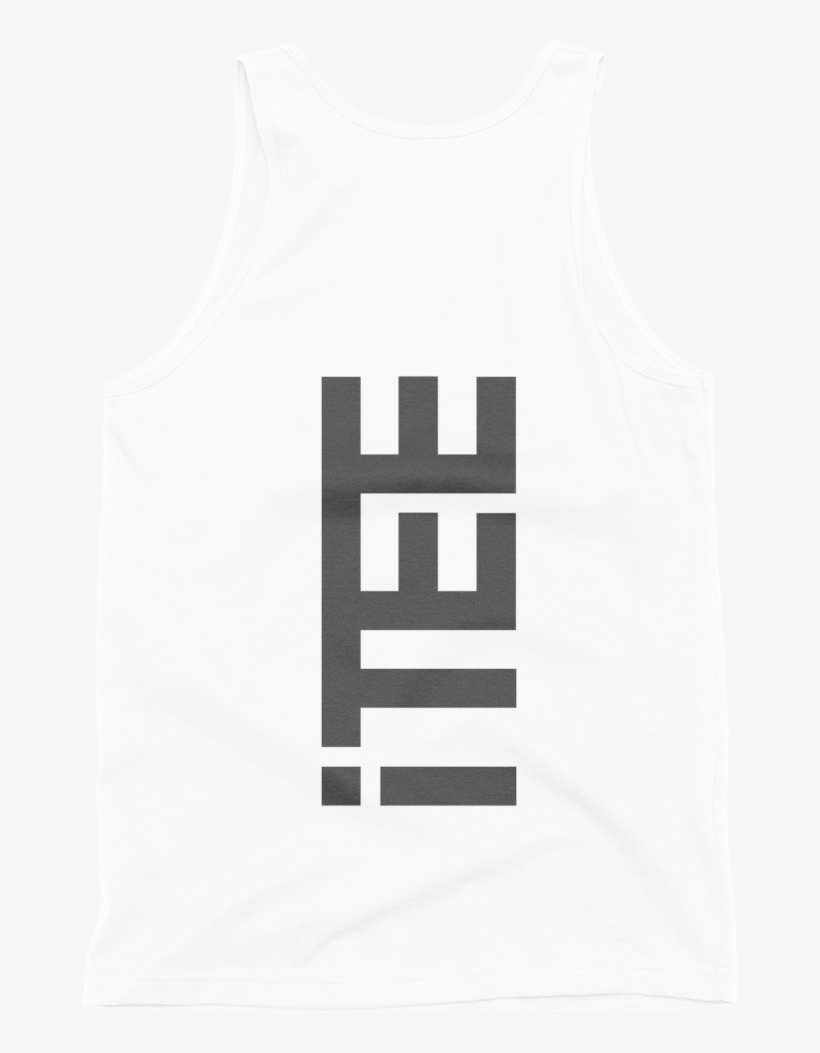 Itee White Vertical Logo Back Fine Jersey Tank - Men's Tank Top, White, transparent png #2998396