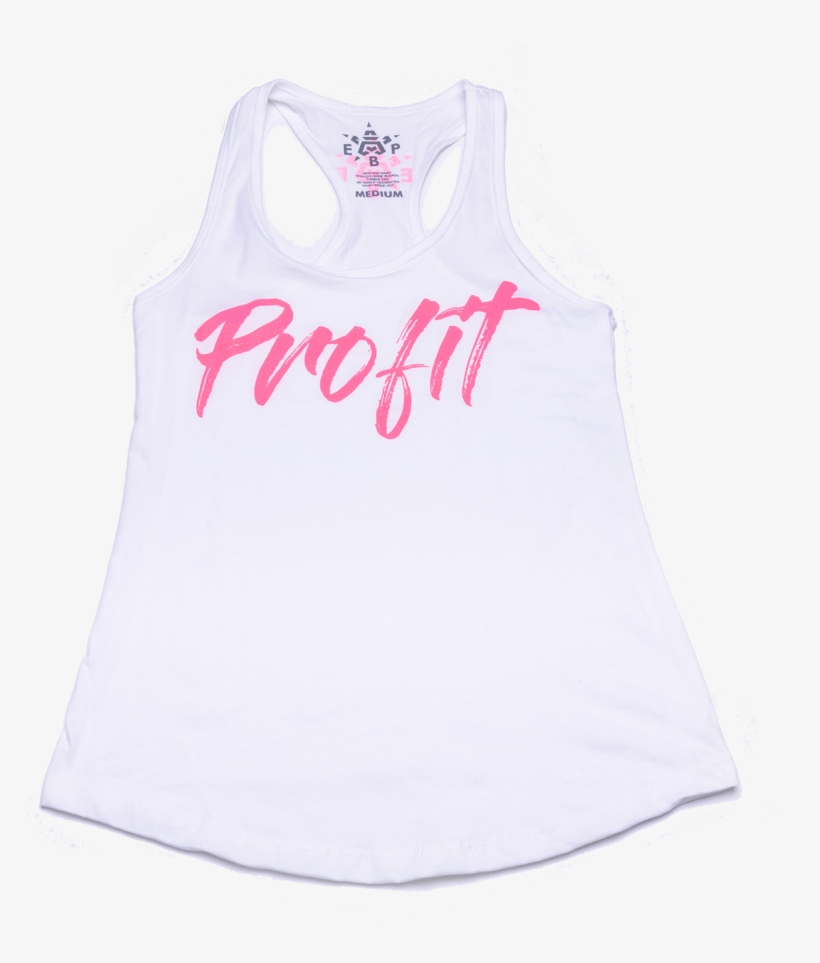 Home / T-shirt / White “profit” Tank Top Women - Active Tank, transparent png #2998516