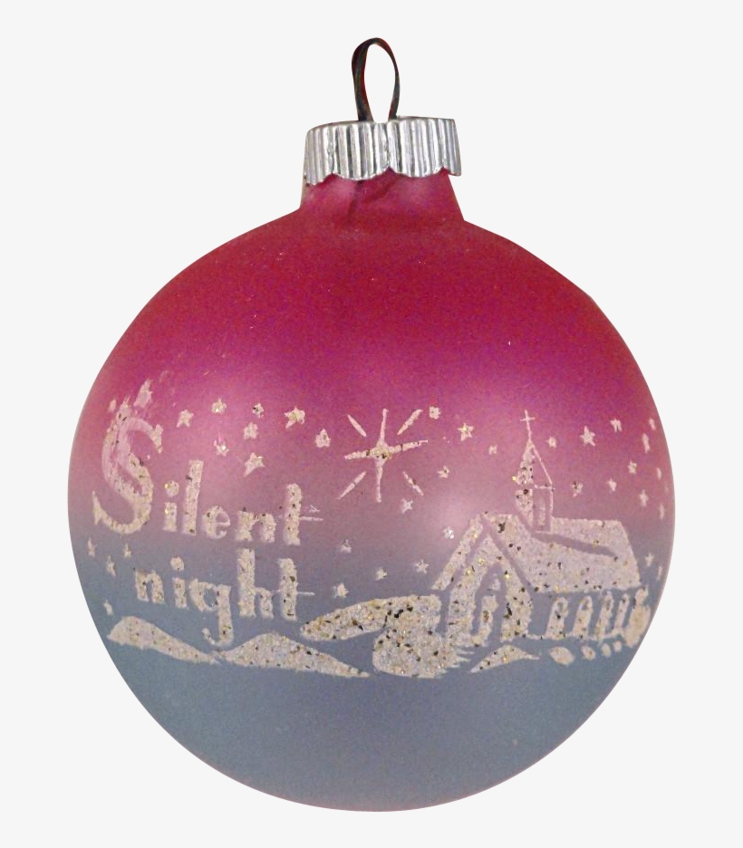 Beautiful & Rare Vintage Silent Night Unsilvered Stencil - Christmas Ornament, transparent png #2998525