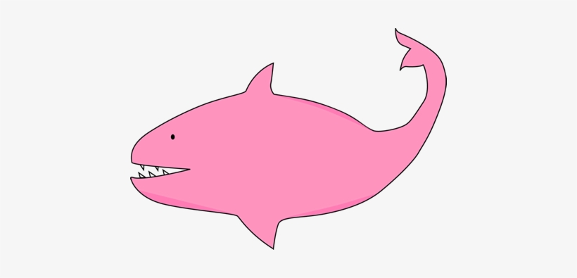 Shark Clipart Pink - Pink Shark Clipart, transparent png #2998738