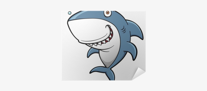 Vector Illustration Of Cartoon Shark Poster • Pixers® - Shark Illustration Png, transparent png #2998774