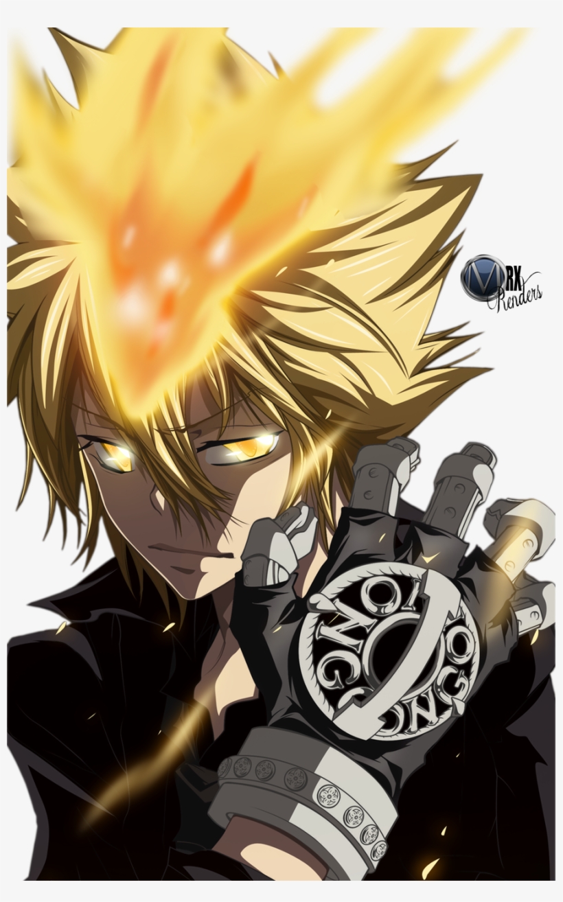 Render Hitman Reborn - Katekyo Hitman Reborn Tsuna Badass, transparent png #2999326