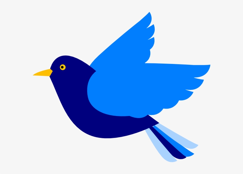 Blue Bird Left Clip Art At Clker Com Vector Online - Clip Art Blue Bird, transparent png #30311