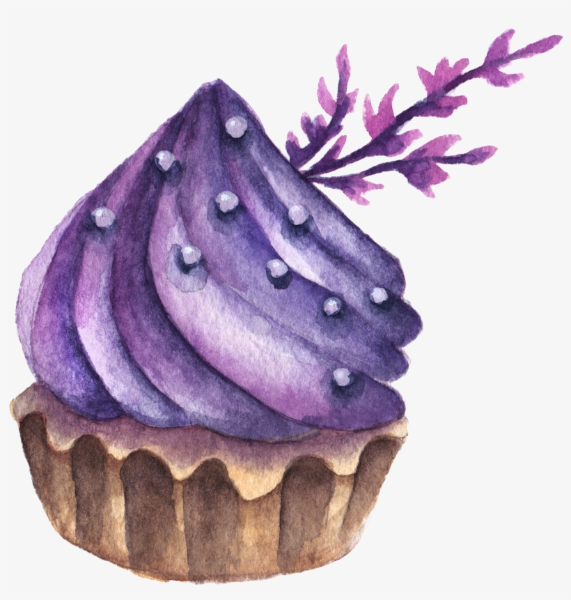 Macaron Macaroon Watercolor Painting Dessert Cake - Пирожное Фиолетовое Пнг, transparent png #30418