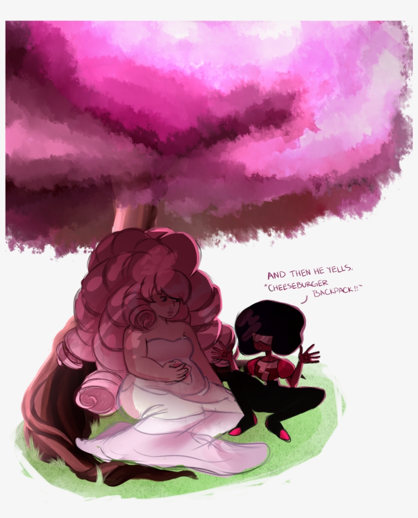 And Then He Yells "cheeseburgier Backpack - Steven Universe Garnet Y Rose, transparent png #30462