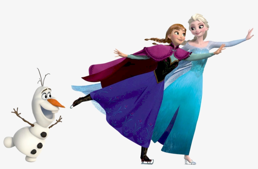 Image Olafskate Justin Quintanilla - Anna And Elsa Png, transparent png #30492