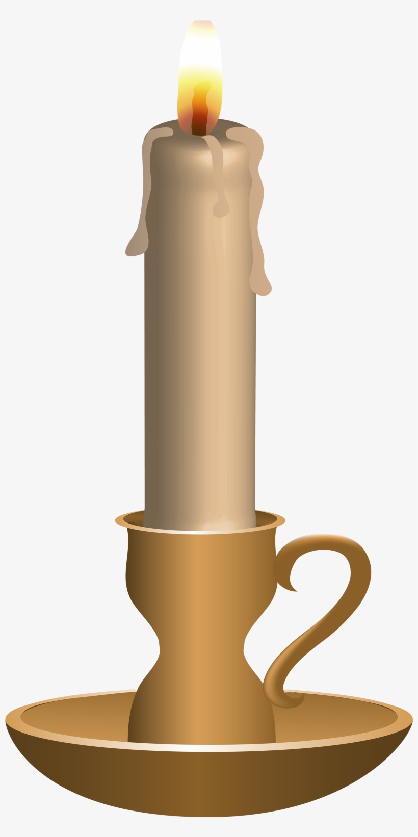 Old Candle Png Clip Art - Old Candle Clipart, transparent png #30607