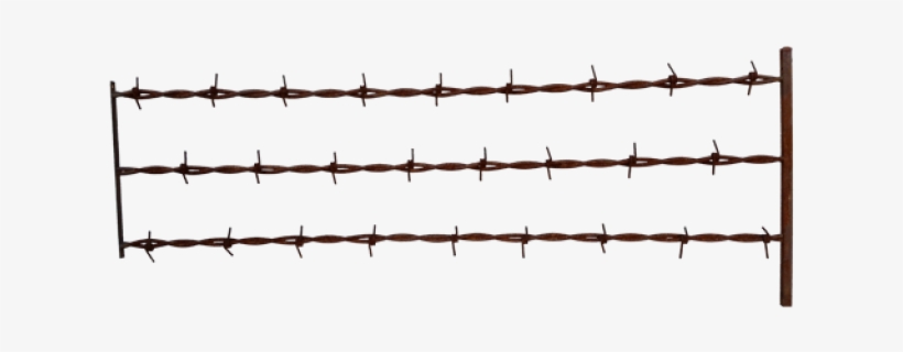 Big Barb Wire Fence Railing - Fence, transparent png #30765