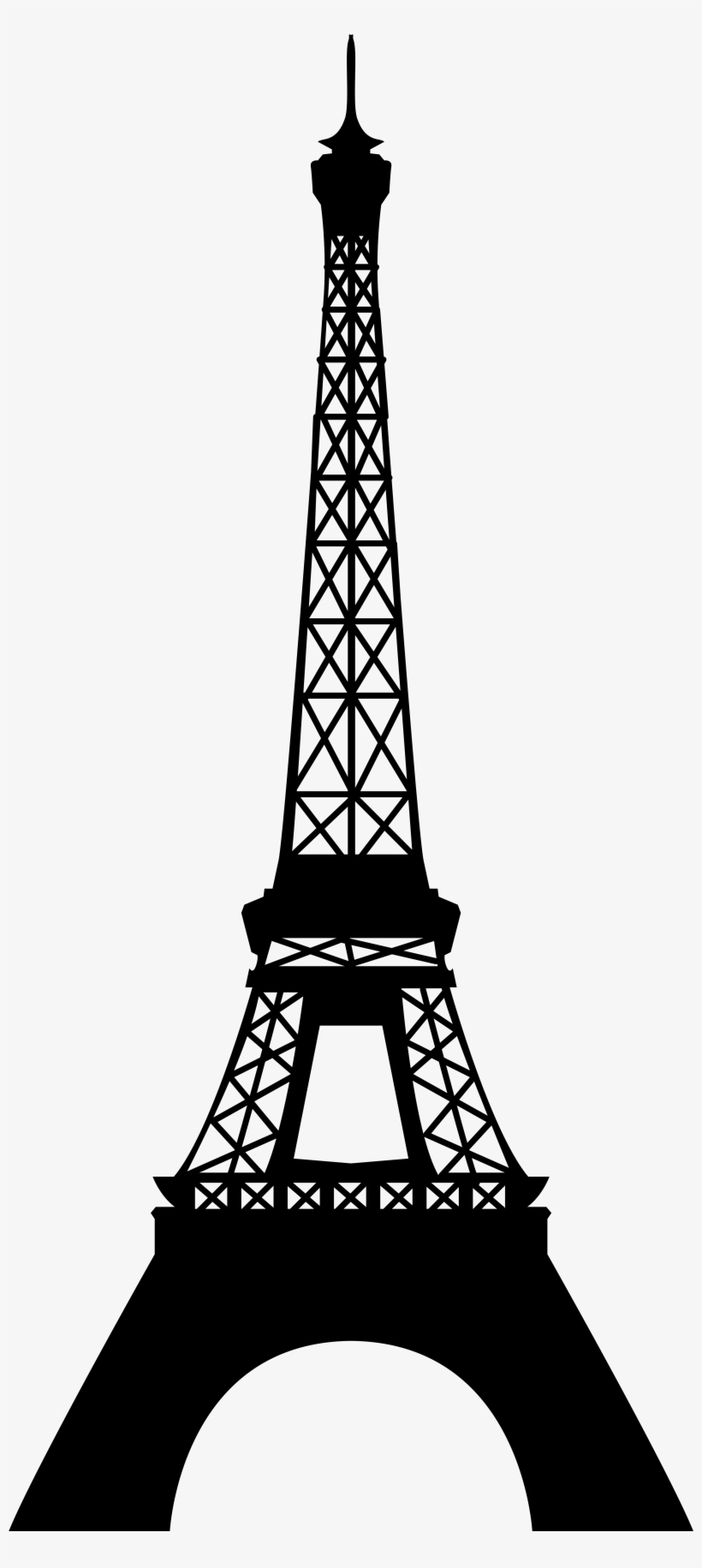 Eiffel Tower Silhouette Transparent Png Clip Art Image - Eiffel Tower Silhouette Png, transparent png #31276