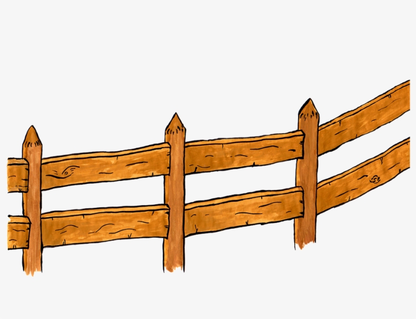 Fence, Wood, Watercolor, Isolated, Handpainted, Comic - Fred And Friends: The Picnic And A Trip To The Seaside, transparent png #31317