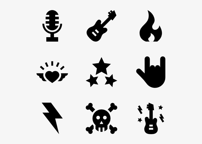 Rock & Roll 50 Icons - Rock And Roll Icon, transparent png #31493