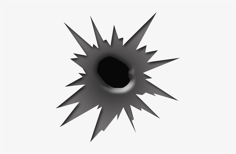 Bullet Shot Hole Png Image - Bullet Hole Clip Art, transparent png #32147