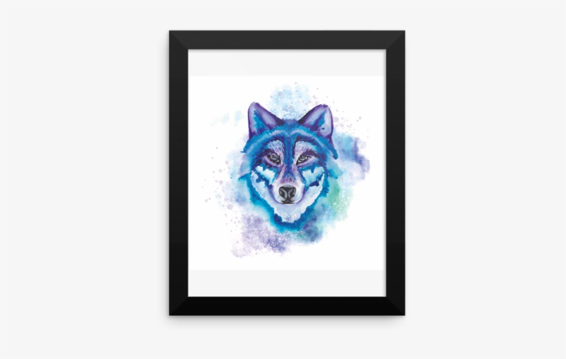 Watercolor Wolf Framed Photo Paper Poster - Watercolor Painting Of A Purple Ather Flip Phone Case, transparent png #32377