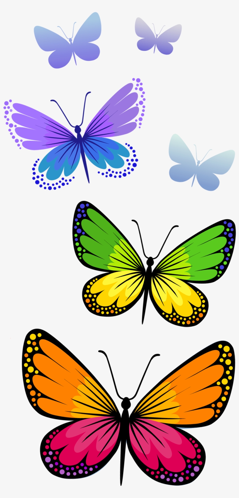 Butterflies Composition Png Clipart Image - Png Format Butterfly Clipart Png, transparent png #32397