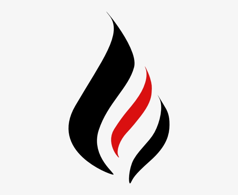 Black And Red Flame Clip Art At Clker - Flame Symbol, transparent png #32607
