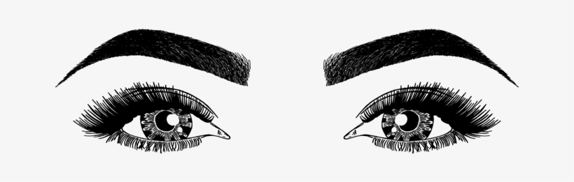 Powdered Defined Brow - Woman's Eyes Illustration, transparent png #32740
