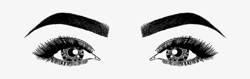 Powdered Defined Brow - Woman's Eyes Illustration, transparent png #32740