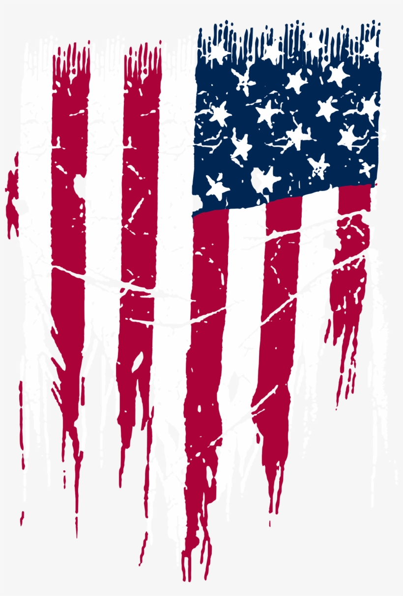 Distressed American Flag Png - Transparent Distressed American Flag, transparent png #32779