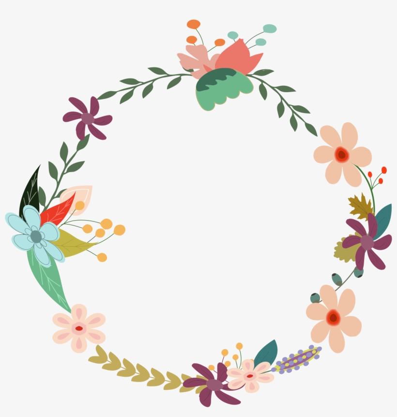 Vintage Floral Wreath By @gdj, From Pdp, With Love - Vector Floral Vintage Png, transparent png #32959