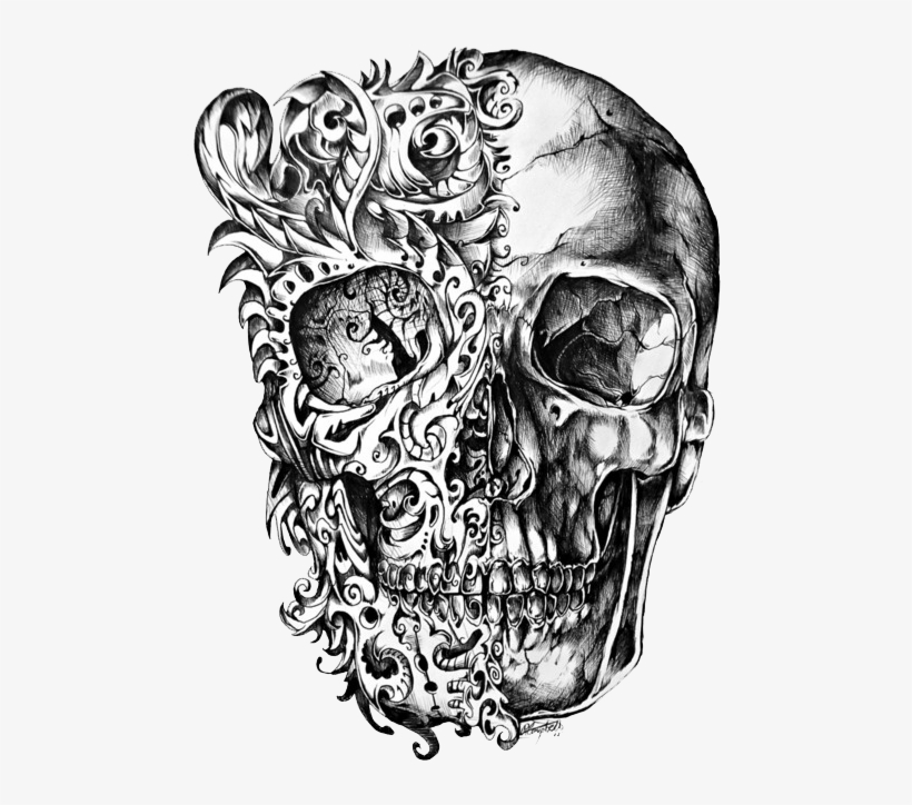 cool tribal skull drawings