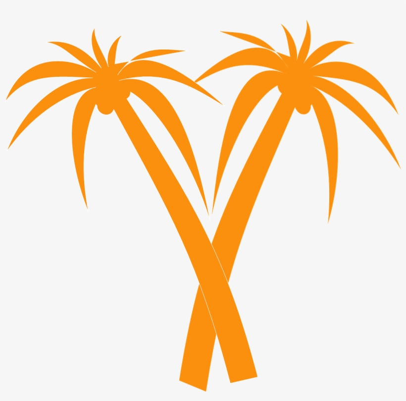 Orange Clipart Palm Tree - Orange Palm Tree, transparent png #32978