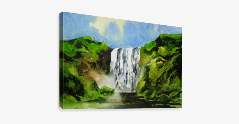 Waterfalls Painting 10 2018 Canvas Print - Canvas Print, transparent png #33120