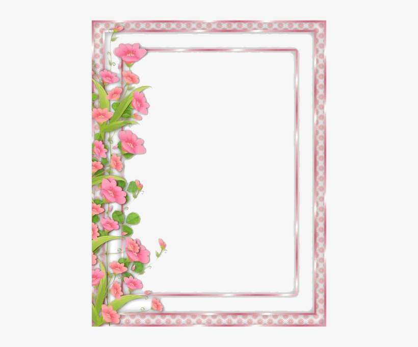 Flowers Borders Png Picture - Flower Frame, transparent png #33325