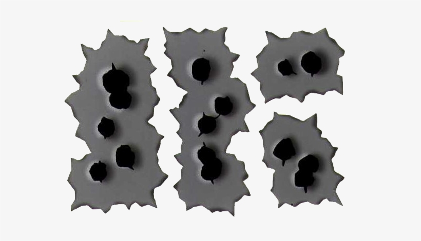 Bullet Shot Hole Png Image - Rapid Fire Bullet Holes Sticker Sheet, transparent png #33430