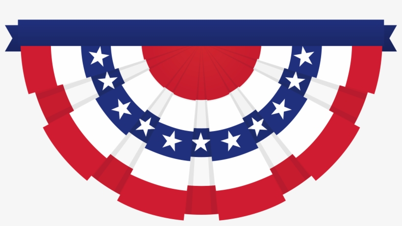 Clipart - American Flag Bunting Png, transparent png #33498