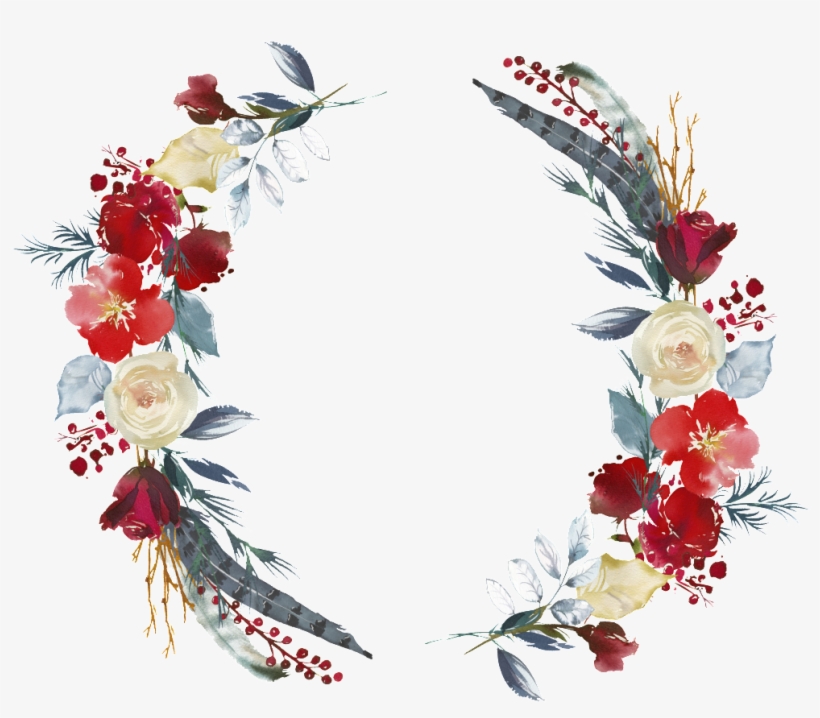 This Graphics Is Hand Painted Red Floral Shading Png - Portable Network Graphics, transparent png #33574
