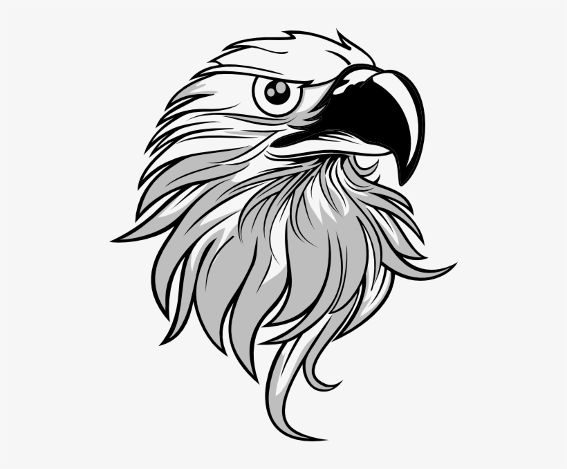 Eagle Clipart Black And White - Black And White Eagle Png, transparent png #33620