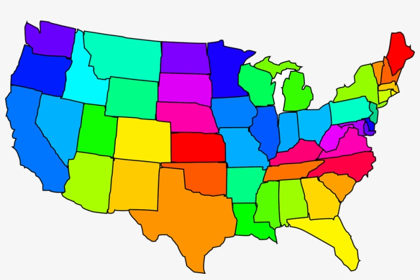 Usa Map Clipart - State Clipart, transparent png #33955
