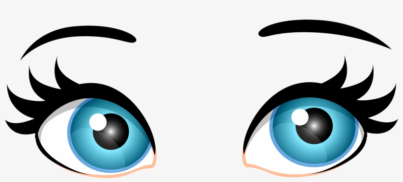 Blue Female Eyes Png Clip Art - Clipart Eyes Transparent Background, transparent png #33981