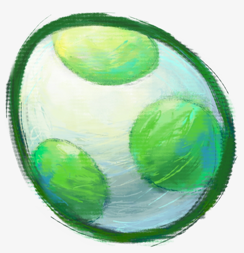 Yoshi Egg Green Artwork - Transparent Yoshi Egg, transparent png #34023