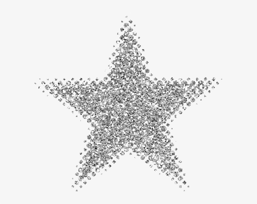 Silver Clipart Silver Glitter Star - Silver Glitter Star Png, transparent png #34228