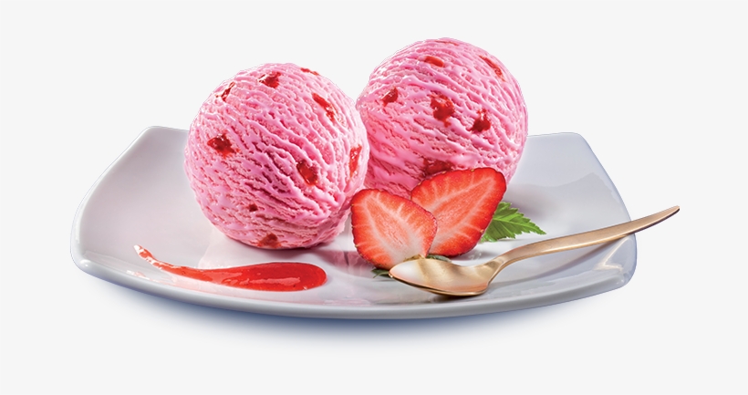 Strawberry Ice Cream Png - Ice Cream Scoop Png, transparent png #34281