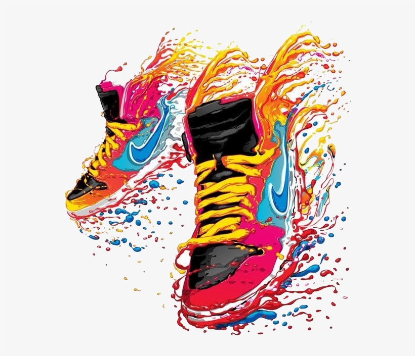 Clip Art Library Stock T Shirt Nike Watercolor Shoes - Nike Design Shirt, transparent png #34409